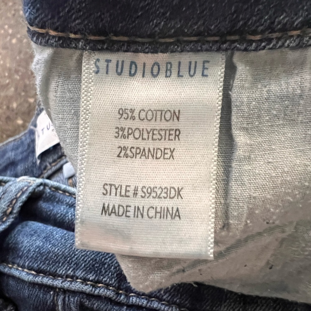 Studio Blue High Rise Distressed Denim Jeans Casual Spring Stretchy Shaping - Picture 5 of 5